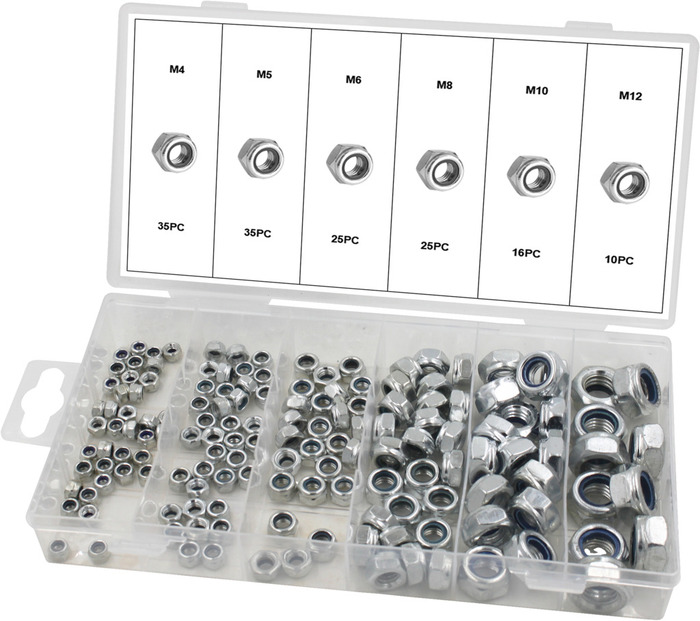 Låsemøtrik sortimentsæske 146 dele